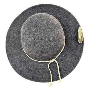 NWT Callanan Women’s Gray Floppy Wide Brim Hat, One Size, Braided Band Polyester